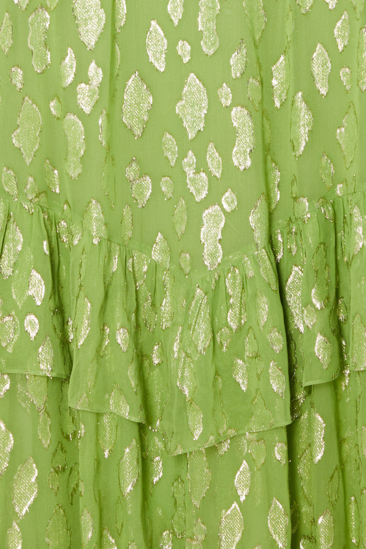 Green Jacquard Harmony Dress