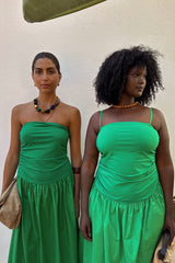 Green Lola Mid-axi Dress