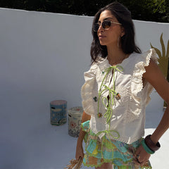 Cream Isla Tia Top