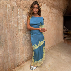 Blue and Lemon Millie Skirt