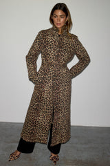 Lucia Leopard Denim 55 Coat Petite