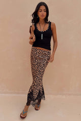 Leopard Lace Midi Maeva Skirt