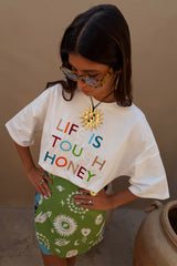 Life Is Tough Embroidered T-Shirt