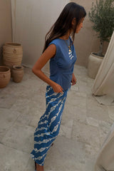 Blue Marina A-Symmetric Top