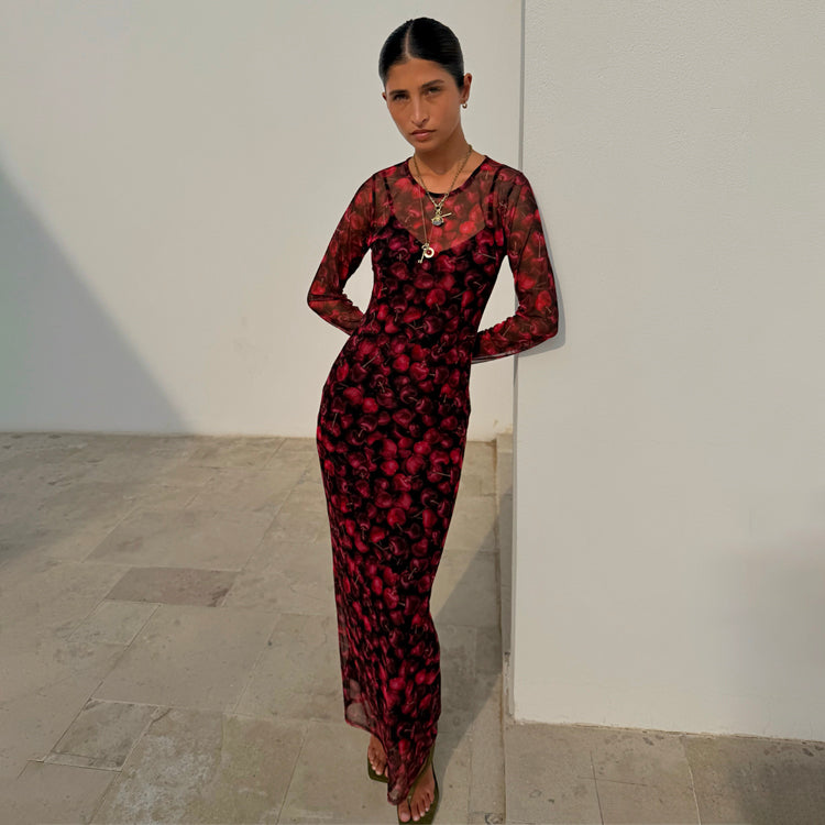 Cherry Mesh Soho Dress