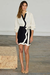 Mono Scallop Mini Jaspre Skirt
