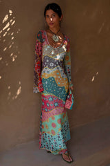 Pastel Morocco Mesh Vivi Dress