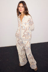 Cream Octopus Button Through Pyjamas