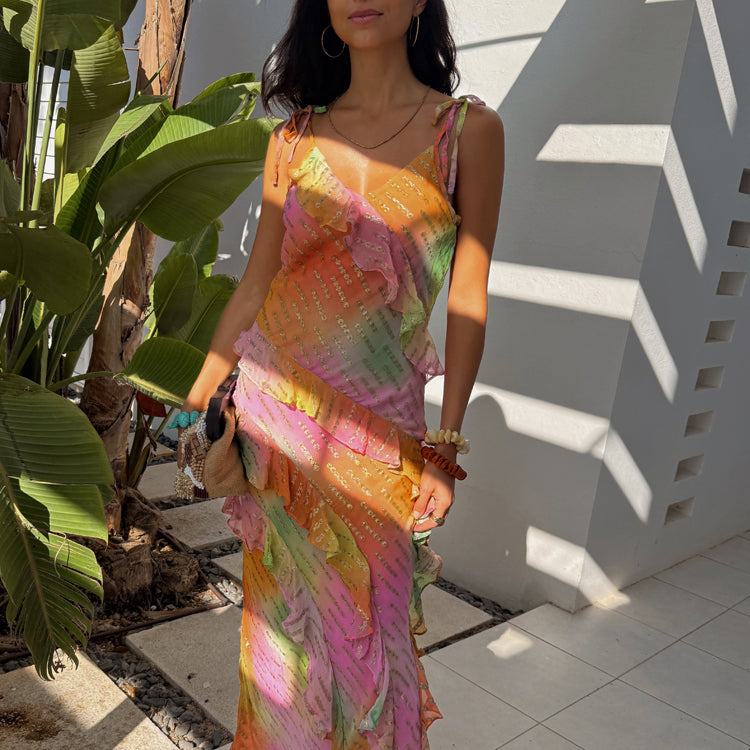 Ombre Jacquard Faro Dress