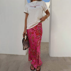 Pink Paisley Dorris Skirt