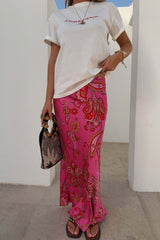 Pink Paisley Dorris Skirt