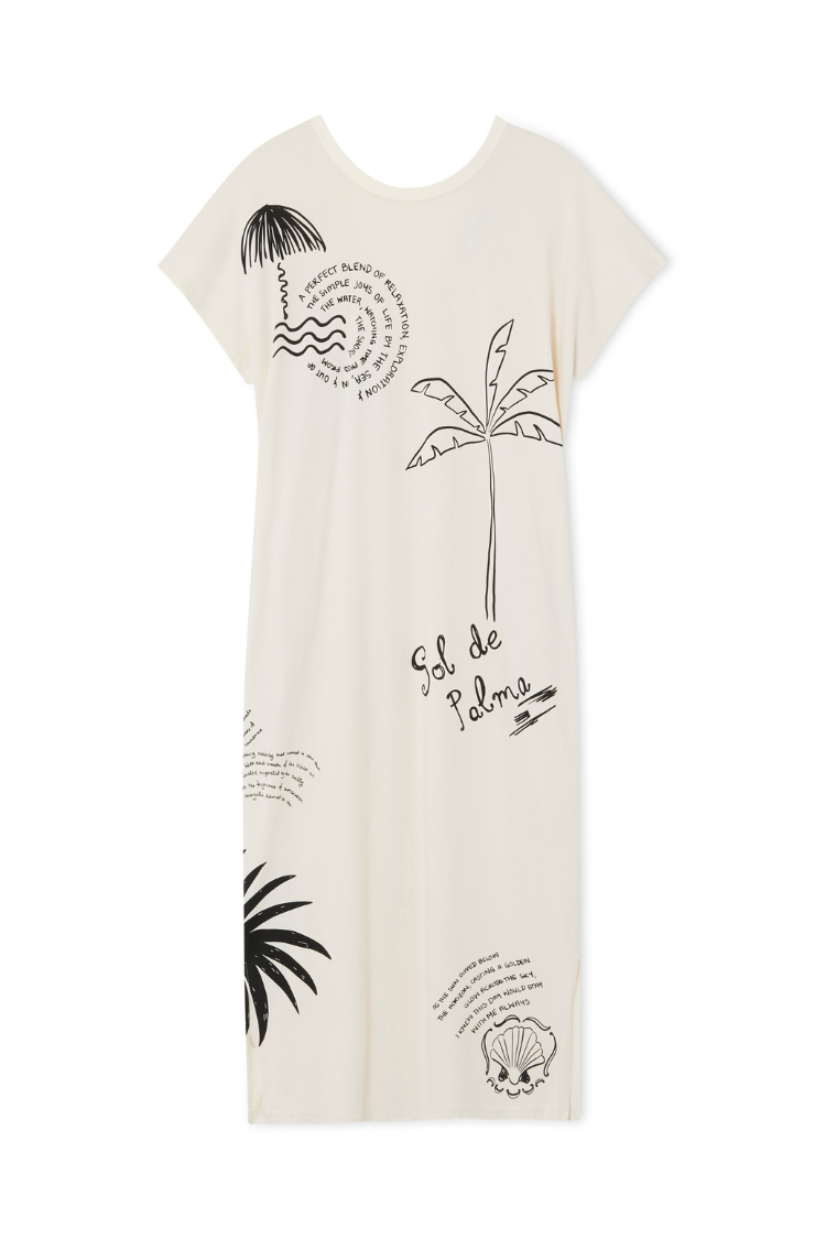 Cream Palma T Shirt Dress