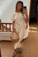 Cream Palma T Shirt Dress