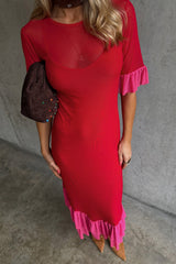 Red and Pink Katie Dress