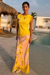 Pink Fawn Poppy Maeva Skirt Petite