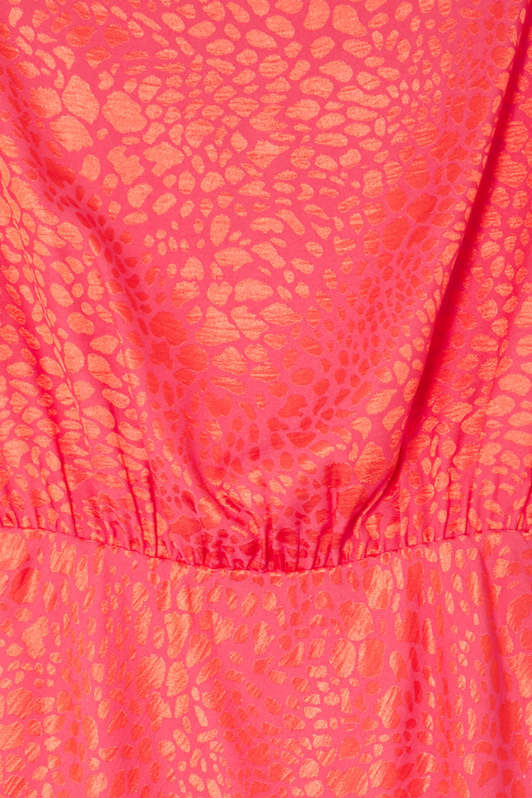 Pink Animal Jacquard Mini Tilly Dress