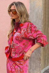 Pink Paisley Oslo Cardigan