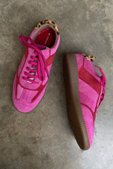 Pink and Red Leather Trainer