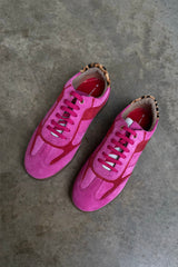 Pink and Red Leather Trainer