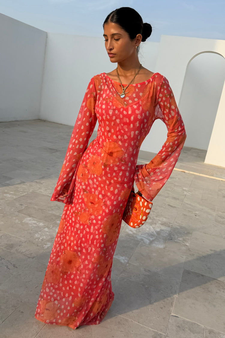 Coral Fawn Poppy Aria Dress Petite