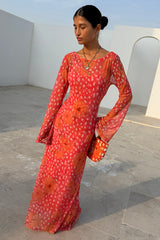 Coral Fawn Poppy Aria Dress Petite