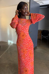 Coral Fawn Poppy Aria Dress