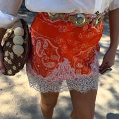 Red Bandana Lace Maeva Skirt