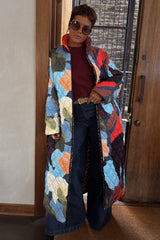 Navy Abstract Coat