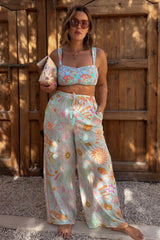 Blue Dreamer Shirred Bandeau Top