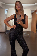 Black Sequin Jumpsuit