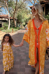 Girl's Yellow Cotton Sun Dress