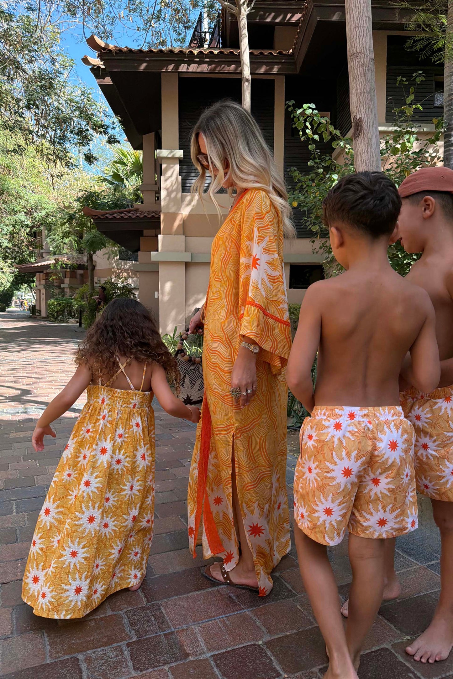 Girl's Yellow Cotton Sun Dress