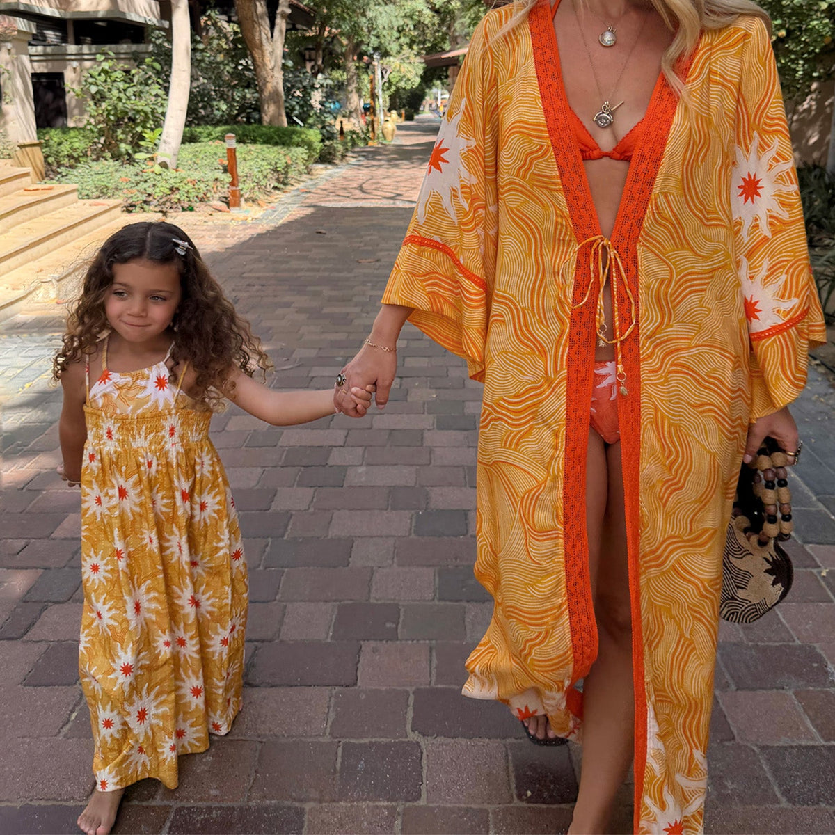 Girl's Yellow Cotton Sun Dress