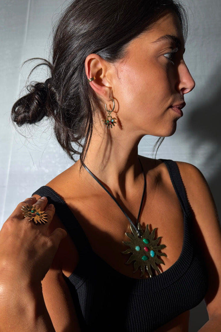 Deloris Sun Hoop Earrings