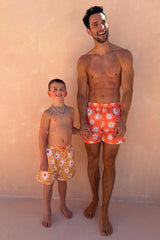 Boy's Yellow Sun Swim Shorts