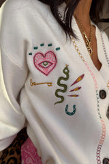 Cream Western Martha Cardigan