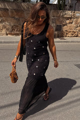 Black Crochet Alicia Dress