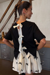 Black Bow Back T-Shirt