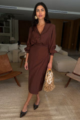 Chocolate Midi Miley Shirt Dress