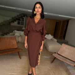 Chocolate Midi Miley Shirt Dress