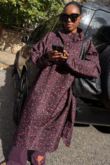 Dark Leopard Rain Mac