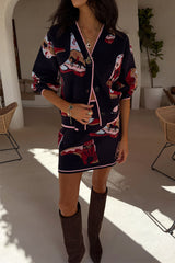 Navy Cowboy Boots Jake Skirt