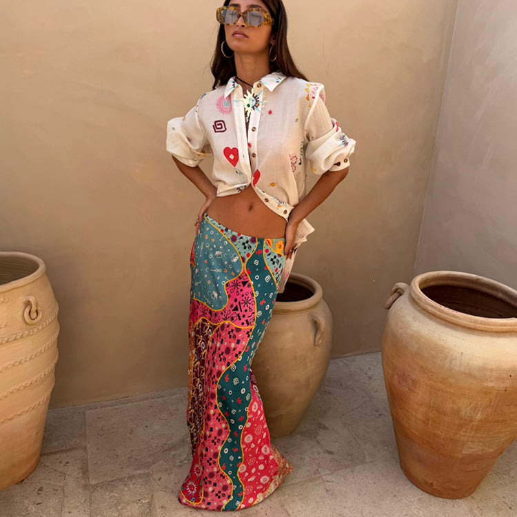 Pastel Morocco Dorris Skirt Petite