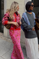 Pink Paisley Dorris Skirt