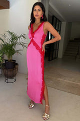 Pink and Red Clio Dress