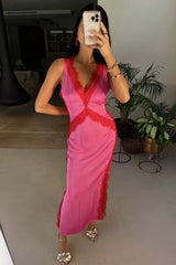 Pink and Red Clio Dress
