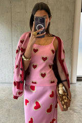 Pink Hearts Knit Tank