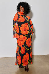 Black Poppy Aria Mesh Dress