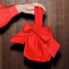 Red Velvet Bow Bag