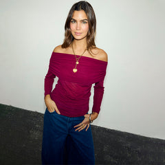 Burgundy Diaz Top